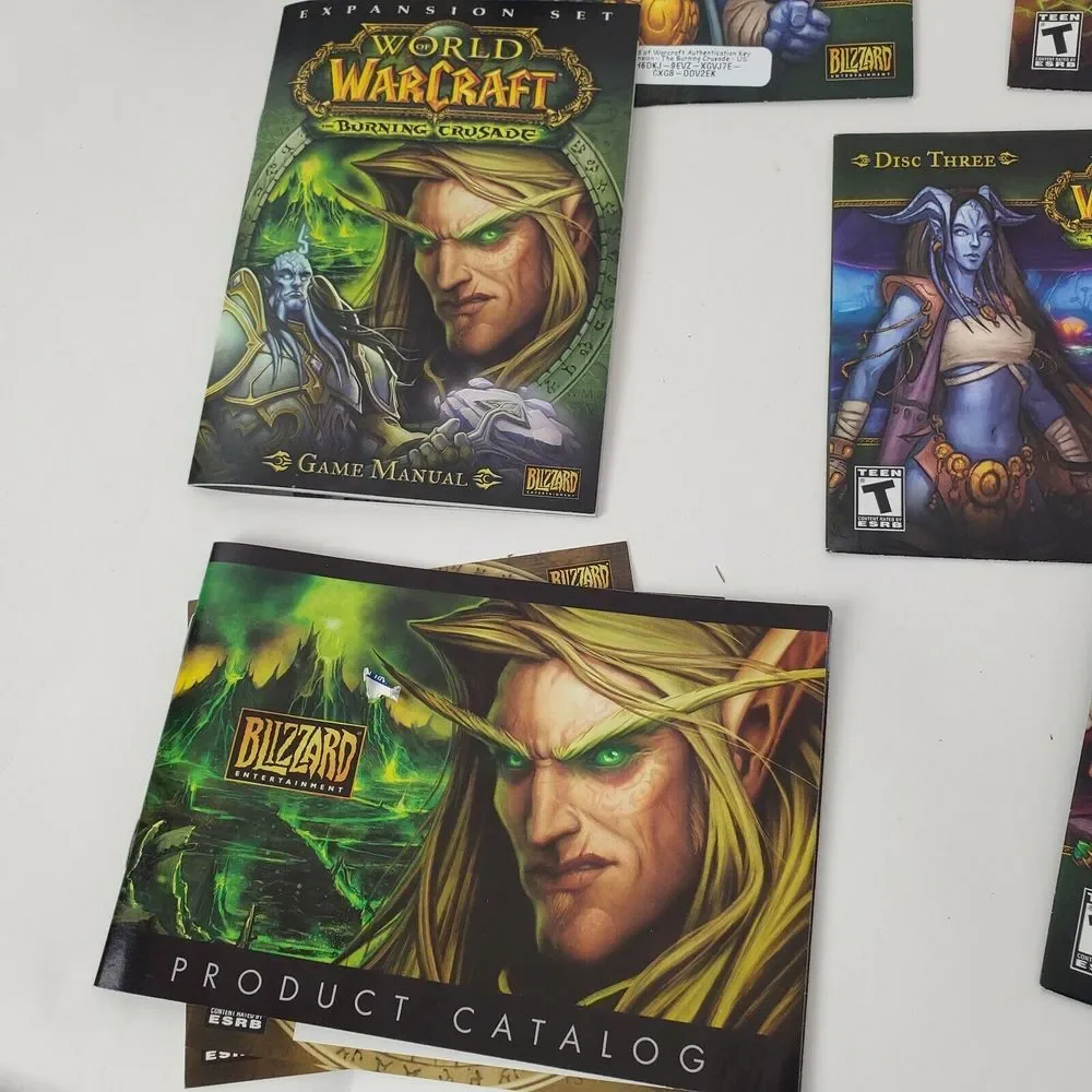 World of Warcraft The Burning Crusade Expansion Set‎ PC 4 CD-ROMs